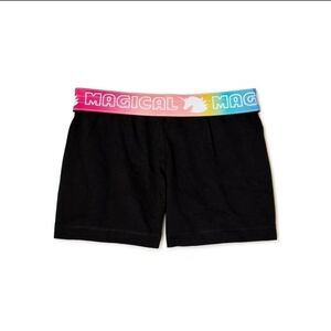 Wonder Nation Black Soot Magical Rainbow Tie-Dye Casual Shorts Girls Size XS 4-5
